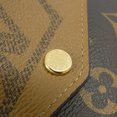 Pre-owned Louis Vuitton Marron Monogram Coated Canvas Long Wallet (bi-fold) ()