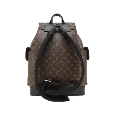 Pre-owned Louis Vuitton Marron Monogram Macassar Coated Canvas Backpack ()