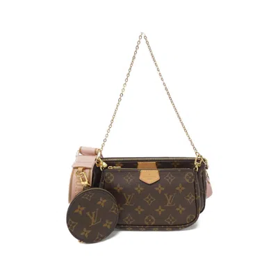 Pre-owned Louis Vuitton Marron Monogram Rose Clair Monogram Pochette Pouch Shoulder Bag ()