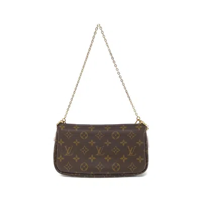 Pre-owned Louis Vuitton Marron Monogram Rose Clair Monogram Pochette Pouch Shoulder Bag ()