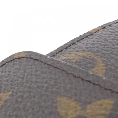 Pre-owned Louis Vuitton Marron Rose Ballerine Coated Canvas Long Wallet (bi-fold) ()