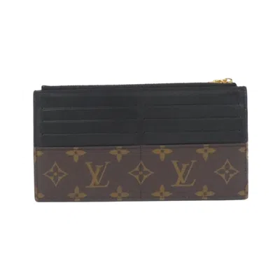 Pre-owned Louis Vuitton Monogram Marron Coated Canvas Long Wallet (bi-fold) ()
