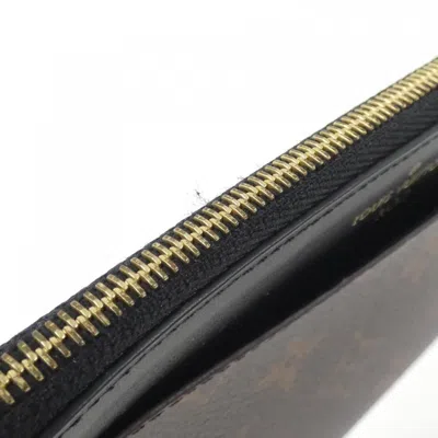 Pre-owned Louis Vuitton Monogram Marron Coated Canvas Long Wallet (bi-fold) ()