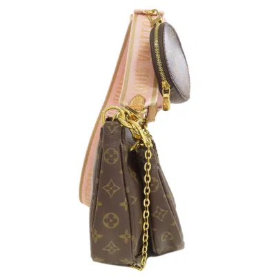 Pre-owned Louis Vuitton Monogram Rose Clair Monogram Pochette Shoulder Bag ()