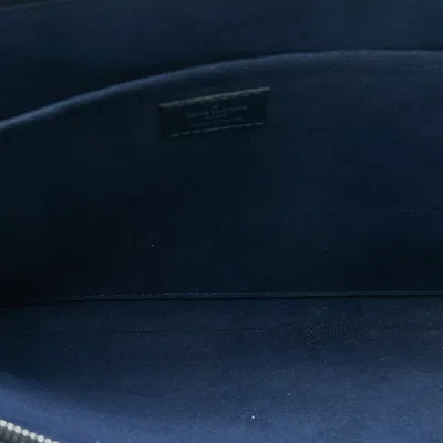 Pre-owned Louis Vuitton Navy Leather Clutch Bag Pochette ()