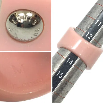 Pre-owned Louis Vuitton Pink Metal Resin Band Ring ()