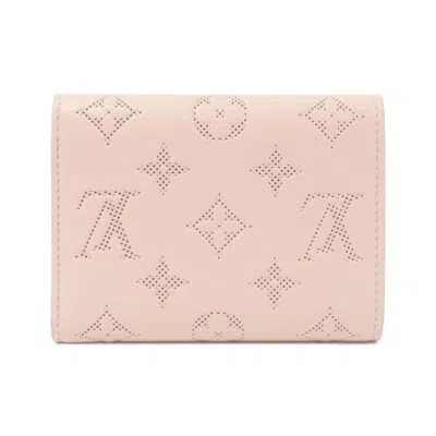 Pre-owned Louis Vuitton Rose Leather Wallet (tri-fold) ()
