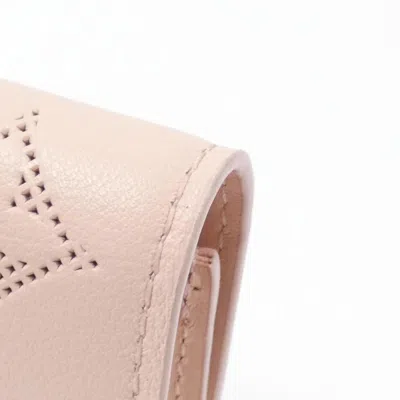 Pre-owned Louis Vuitton Rose Leather Wallet (tri-fold) ()