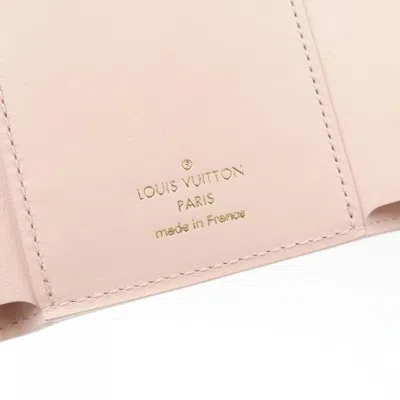 Pre-owned Louis Vuitton Rose Leather Wallet (tri-fold) ()