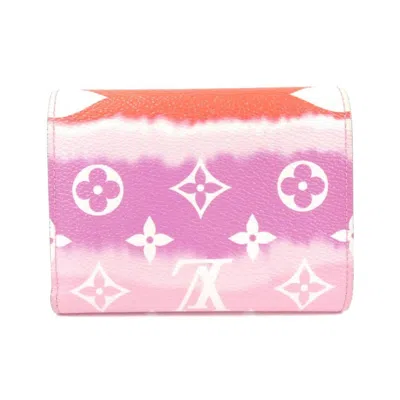 Pre-owned Louis Vuitton Rouge Coated Canvas Wallet (tri-fold) ()