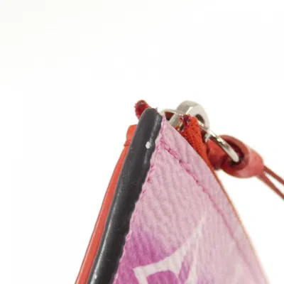 Pre-owned Louis Vuitton Rouge Coated Canvas Wallet (tri-fold) ()
