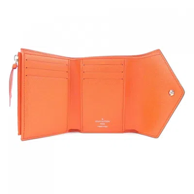 Pre-owned Louis Vuitton Rouge Coated Canvas Wallet (tri-fold) ()