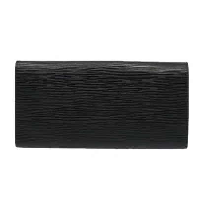 Pre-owned Louis Vuitton Rouleau Black Leather Clutch Bag ()