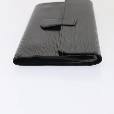 Pre-owned Louis Vuitton Rouleau Black Leather Clutch Bag ()