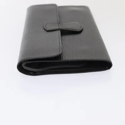 Pre-owned Louis Vuitton Rouleau Black Leather Clutch Bag ()