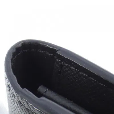 Pre-owned Louis Vuitton Taiga Black Leather Long Wallet (bi-fold) ()
