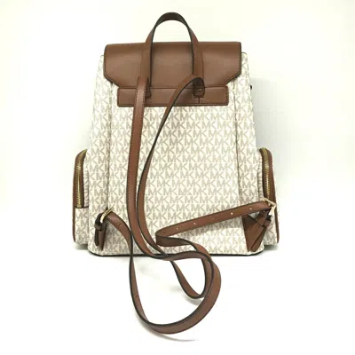 Pre-owned Michael Kors Brown Ivory Pvc Backpack ()