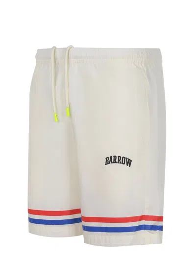 Barrow Shorts Made Of Vanilla Cotton. In White
