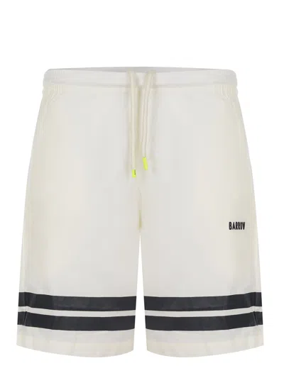 Barrow Shorts Made Of Vanilla Cotton. In White