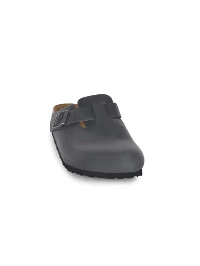 Birkenstock "boston" Slippers Made Of Nubuck. In Gray