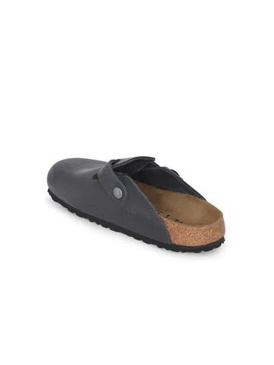 Birkenstock "boston" Slippers Made Of Nubuck. In Gray
