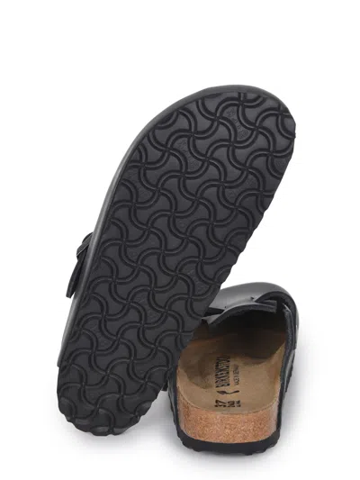 Birkenstock "boston" Slippers Made Of Nubuck. In Gray