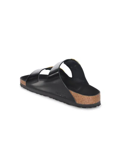 Birkenstock Arizona Big Buckle Narrow Leather Sandal In Black