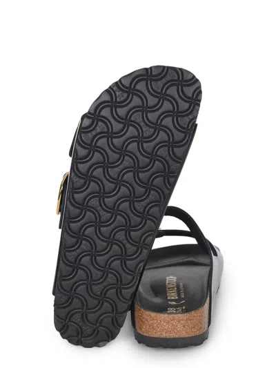 Birkenstock Arizona Big Buckle Narrow Leather Sandal In Black