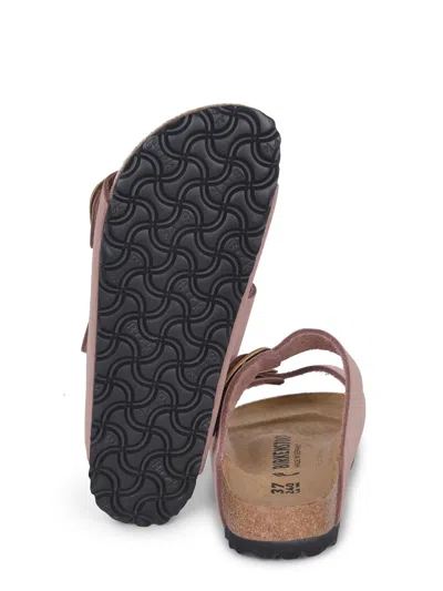 Birkenstock Arizona Big Buckle Nubuck Womens Sandals In Pink
