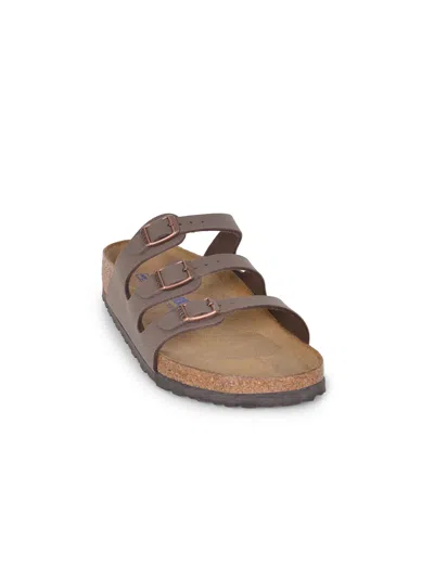Birkenstock Slippers "florida" In Eco Leather Birko Flor In Brown