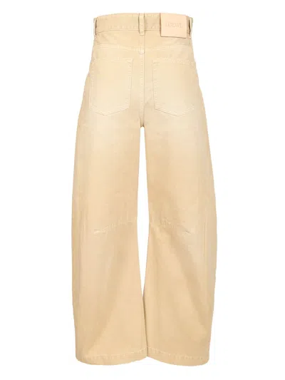 Loewe Barrel Trousers Beige In Yellow