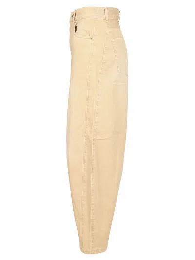 Loewe Barrel Trousers Beige In Yellow