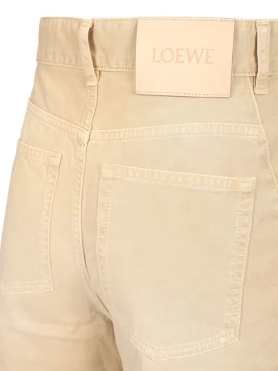 Loewe Barrel Trousers Beige In Yellow