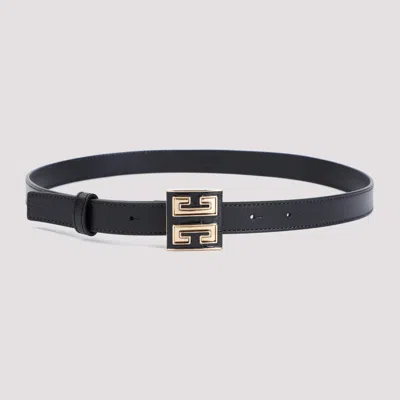 Givenchy 4g Logo Square Buckle Leather Belt In Blue