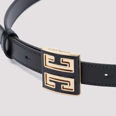 Givenchy 4g Logo Square Buckle Leather Belt In Blue