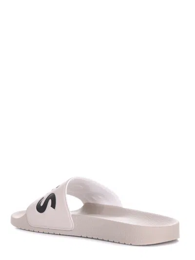 Hugo Boss Logo-debossed Moulded-footbed Slides In Purple