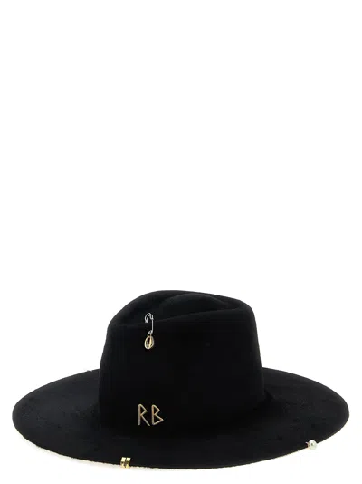 Ruslan Baginskiy Chain Strap Fedora Hats Black In Black