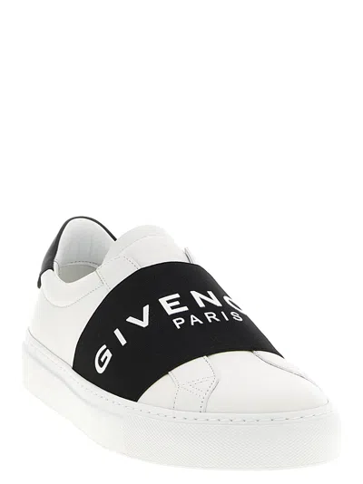 Givenchy Urban Street Sneakers In Leather With Elastic Band In White