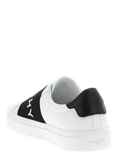 Givenchy Urban Street Sneakers In Leather With Elastic Band In White