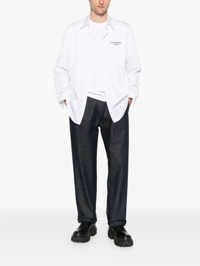 Givenchy Classic Fit Shirt With Logo Print Clothing