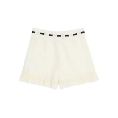 Valentino Daisy Sangallo Shorts Mit Tupfen Frau Elfenbein 44