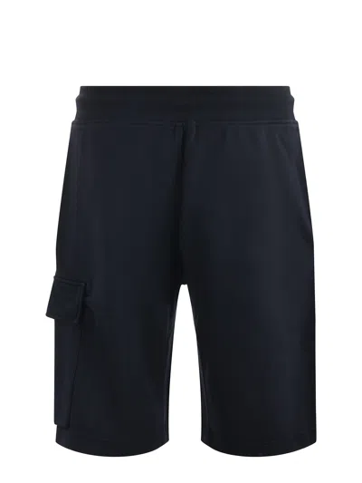 C.p. Company C.p.company Light Fleece Lens Short In Blue