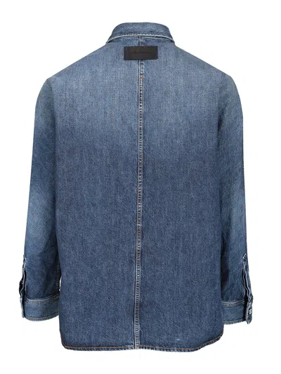 Givenchy Classic Denim Shirt With Button-up Front In Blue