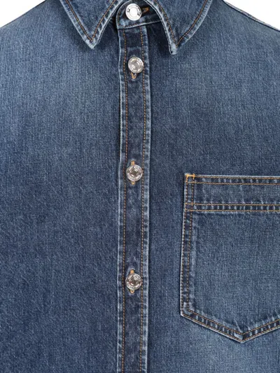 Givenchy Classic Denim Shirt With Button-up Front In Blue