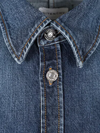 Givenchy Classic Denim Shirt With Button-up Front In Blue
