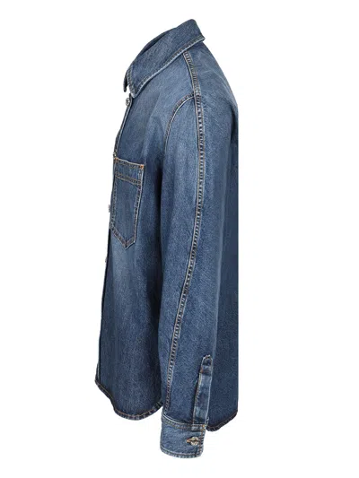 Givenchy Classic Denim Shirt With Button-up Front In Blue
