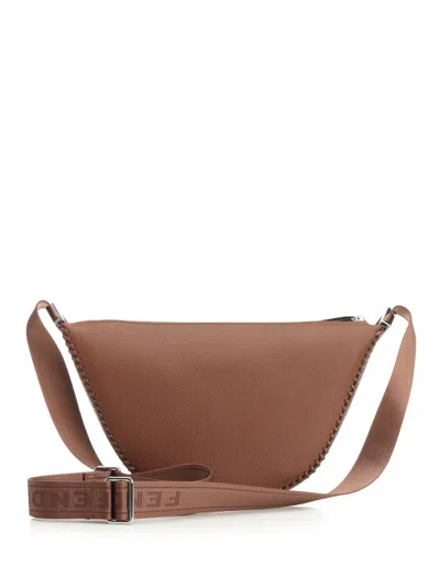 Fendi Melon Crossbody Bags Brown