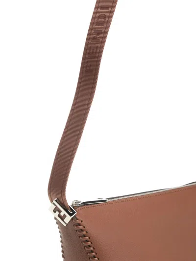 Fendi Melon Crossbody Bags Brown