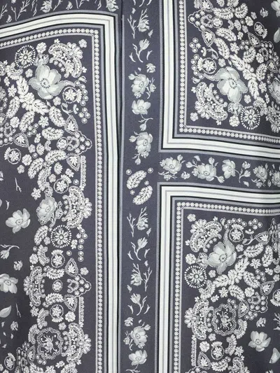 Fendi Bandana Shirt Floral Pattern In Gray