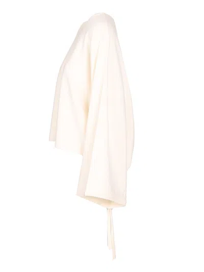 Max Mara Fine Wool Yarn Sweater Knitwear White In Neutral